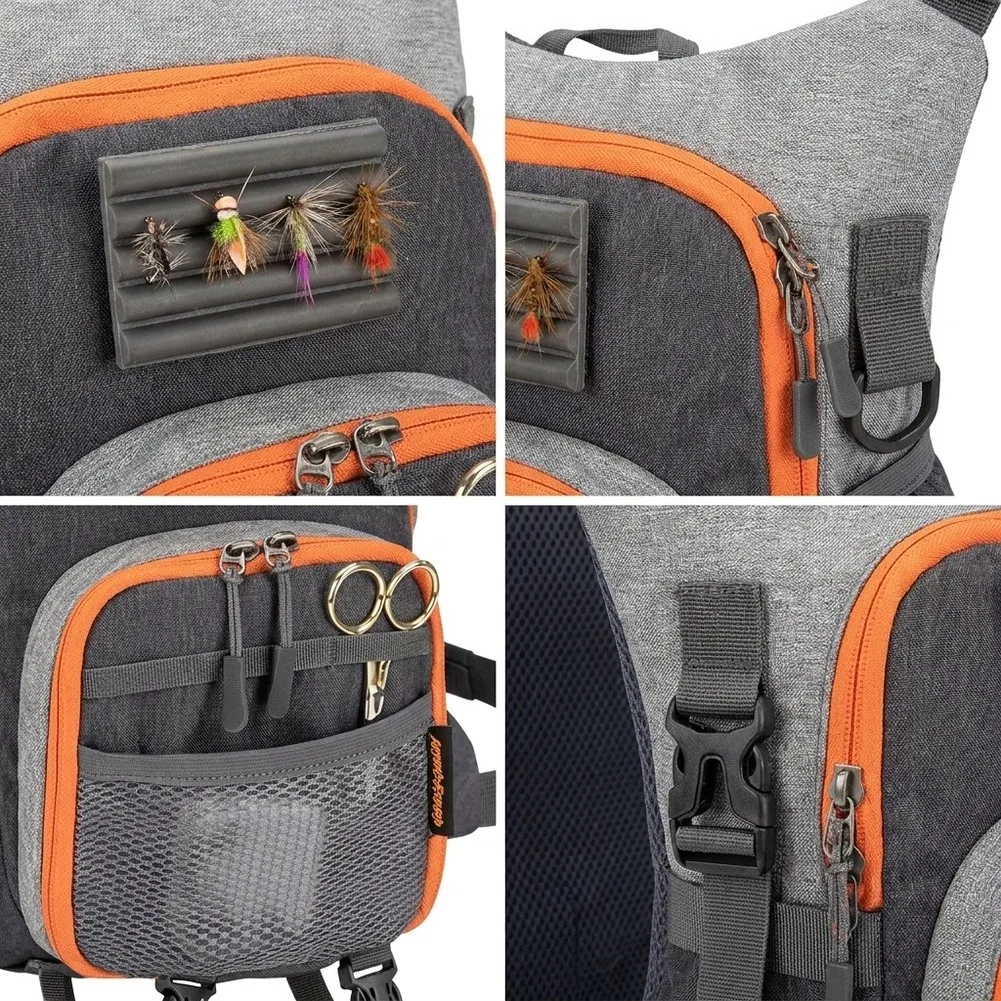 /Fly /Fishing /Chest Pack Waterproof Lightweight Vest With 2 Fly Box Storage Organized Gear Bag For Anglers Stream River Tackle view 4