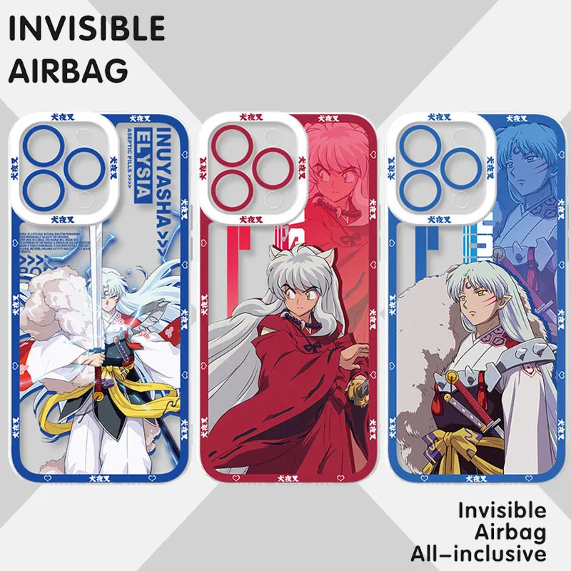 Anime Inuyashas Clear Silicone Case For Samsung Galaxy S24 S23 S22 Ultra S21 S20 FE Note 20 10 Plus A15 A25 A35 A55 Back Cover