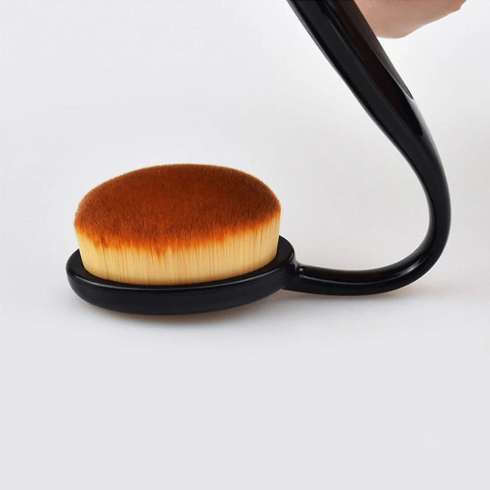 1PC ブラックネイルクリーナーブラシ歯ブラシ形状メイクブラシ便利な跡のない花びら歌舞伎ネイルダストブラシペンファンデーションツール