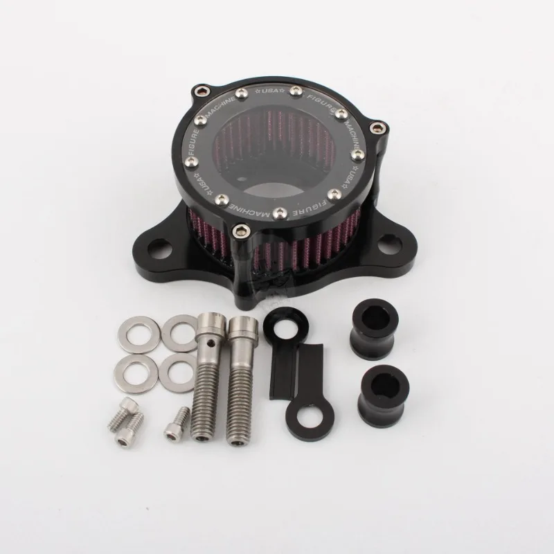 

Applicable to Harley XL883/1200 X48 CNC aluminum glass transparent retro air filter, air filter