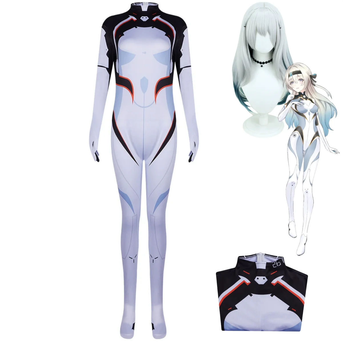 

Anime Game Honkai：Star Rail Firefly Cosplay Costume Stellaron Hunters Tight Fitting Jumpsuits Woman Sexy Carnival Halloween Set