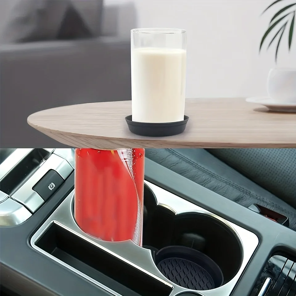 Auto-Silikon-Getränkehalter-Matte, wasserdichte Getränkehalter-Matte, universelle runde Auto-Aufbewahrungsmatte, rutschfeste Matte, Mittelkonsole-Getränkehalter-Matte – Detail 2