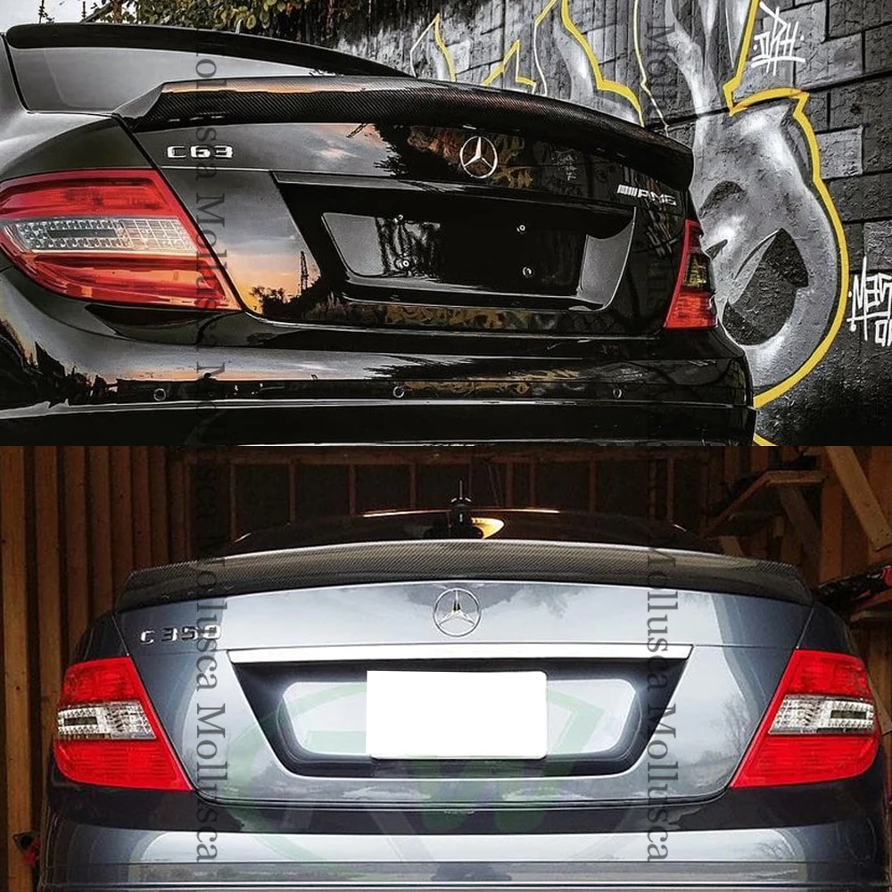 For Mercedes-Benz C-Class W204 4Door VT Style Carbon Fiber Rear Spoiler Trunk Wing 2007-2014