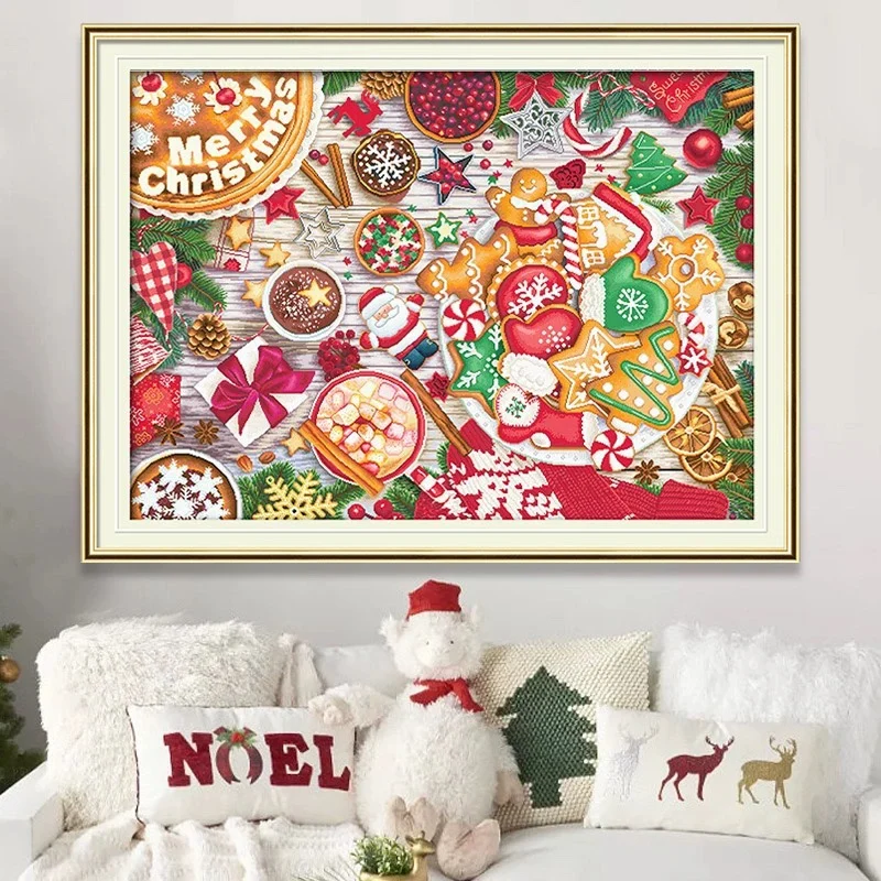 KS Cross Stitch Embroidery DIY Kit 2023 Modern Christmas Story Design Suitable for Handmade Living Room Wall Hanging