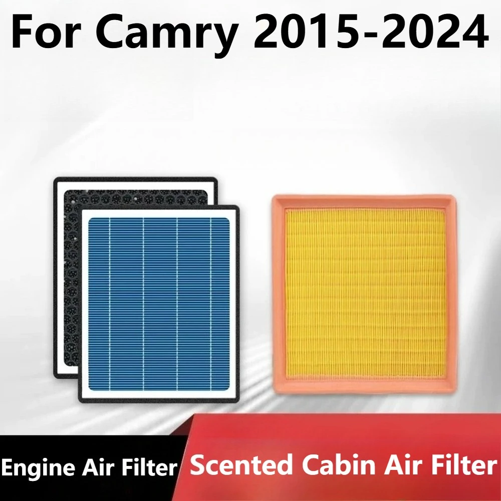 

For Camry 2015-2024 Engine Air Filter & Scented Cabin Air Filter Replacement 2 Pcs Set Auto Parts Car Accessories
