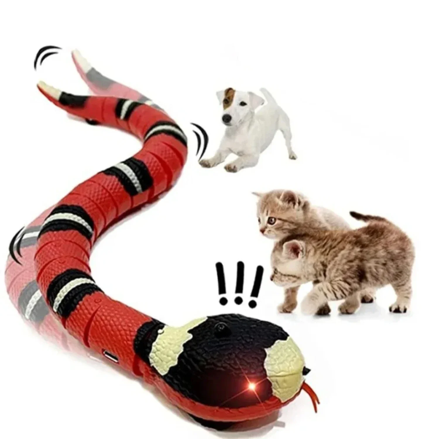 

Exciting and intelligent smart snake cat toy with USB charging for cats and dogs - simulation serpent tease toy for endless ente