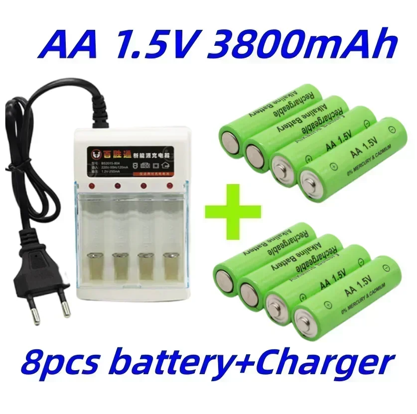 2024 1.5V AA Battery 3800mAh Rechargeable battery NI-MH 1.5 V AA Batteries for Clocks mice computers toys so on