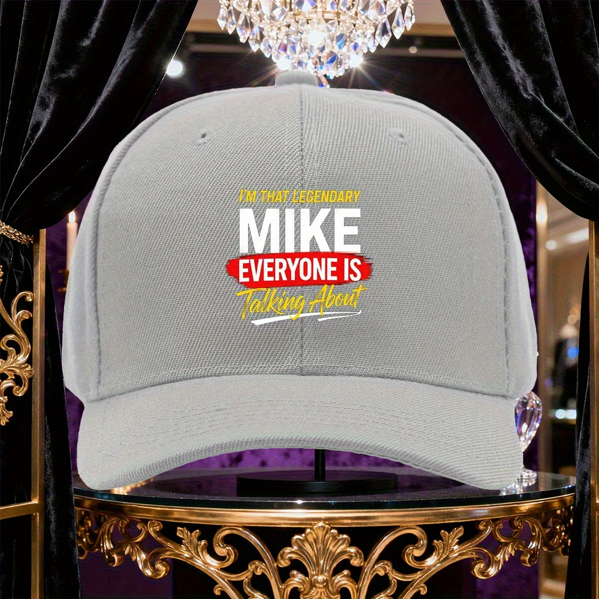 Legendary Mike Talking About Baseball Cap Adjustable Print Casual Curved Brim Hat Unisex