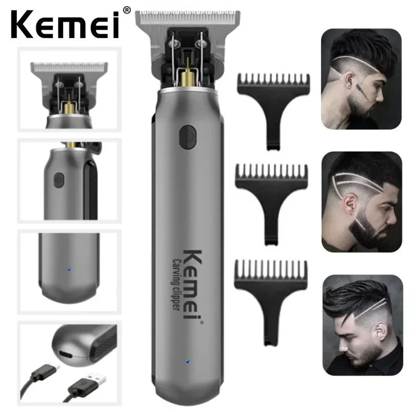 

kemei hair trimmer KM 1757 cordless rechargeable hair clipper oil head clipper 0mm haircut machine