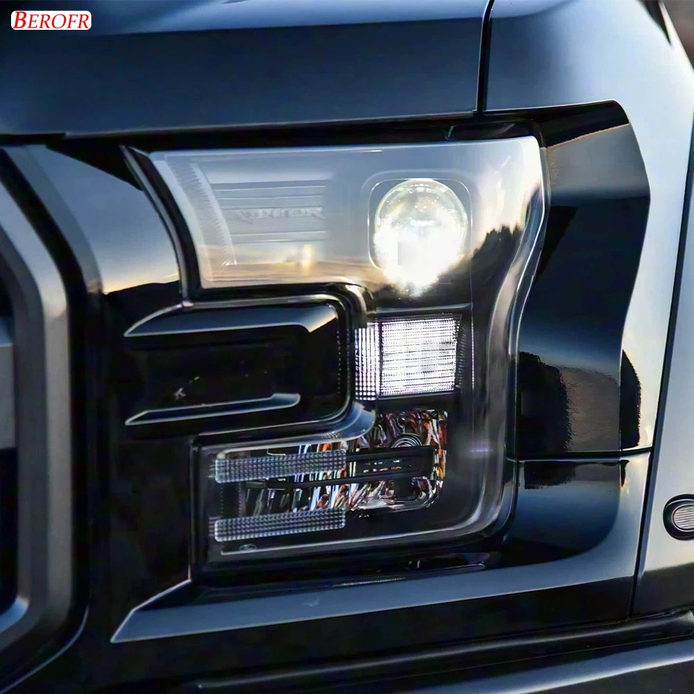 Smoke Black Headlight Film for Ford Mustang F-150 F150 2015 2016 2017 Car Protective Film Transparent TPU Sticker Accessories