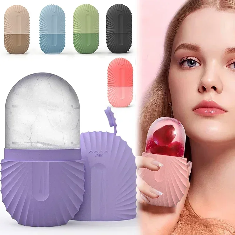 Silicone Face Ice Roller Face Application Ice Tray Summer Reduce Swelling Massage Ice Pack Mold Beauty Skin Care Tools