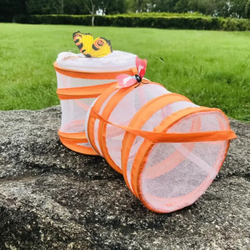 Tragbarer Zusammenklappbarer Schmetterlings-Habitat-Käfig Belüftetes Lehrreiches Insektennetz Atmungsaktives Schmetterlingsnetz für Klassenzimmer – Detail 3