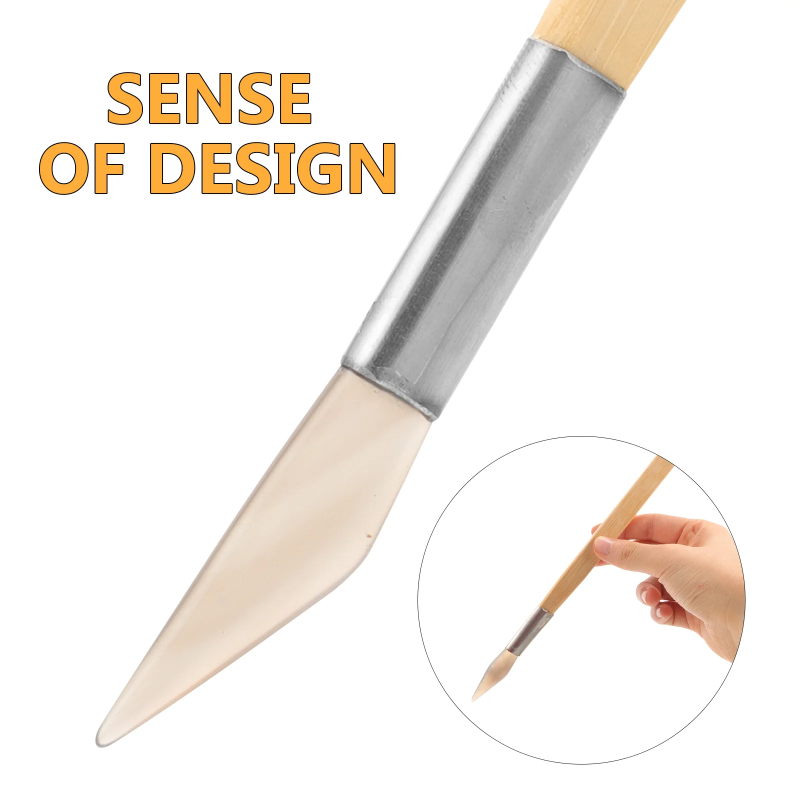 2 قطعة سكين العقيق مجوهرات الملمع مقبض تصميم الذهب والفضة أداة تلميع مادة الخيزران دائم آمنة