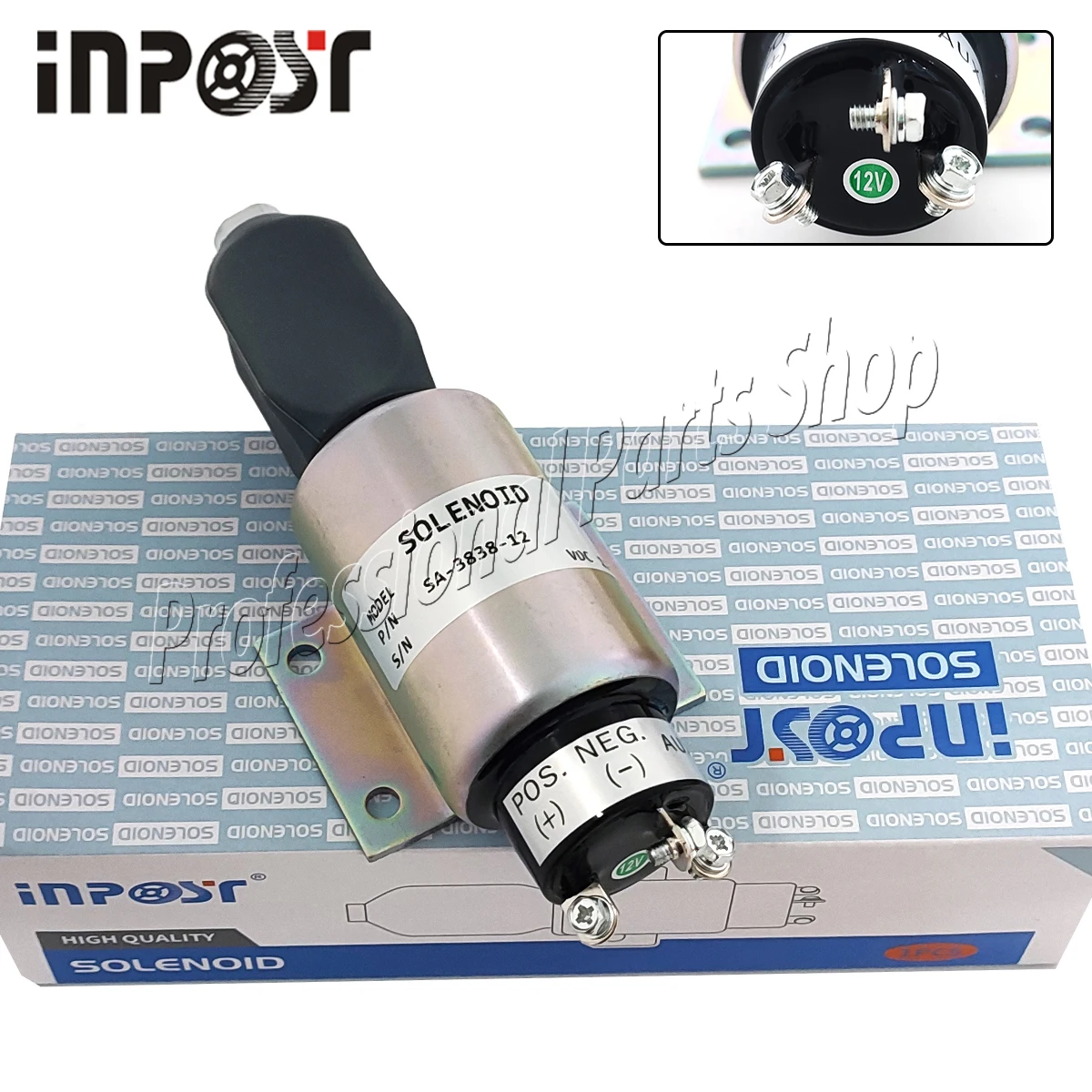 

New In Stock SA-3838-12 2003-12E7U1B1S2A Fuel Shutoff Stop Solenoid for Cummins Engine Parts SA-3838 SA-3838-12 3 terminals