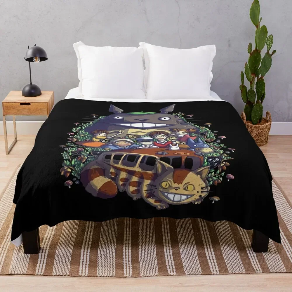 

JPNSE GOOD TTRO GHBLI Throw Blanket manga Soft Plush Plaid Soft Beds For Baby Blankets