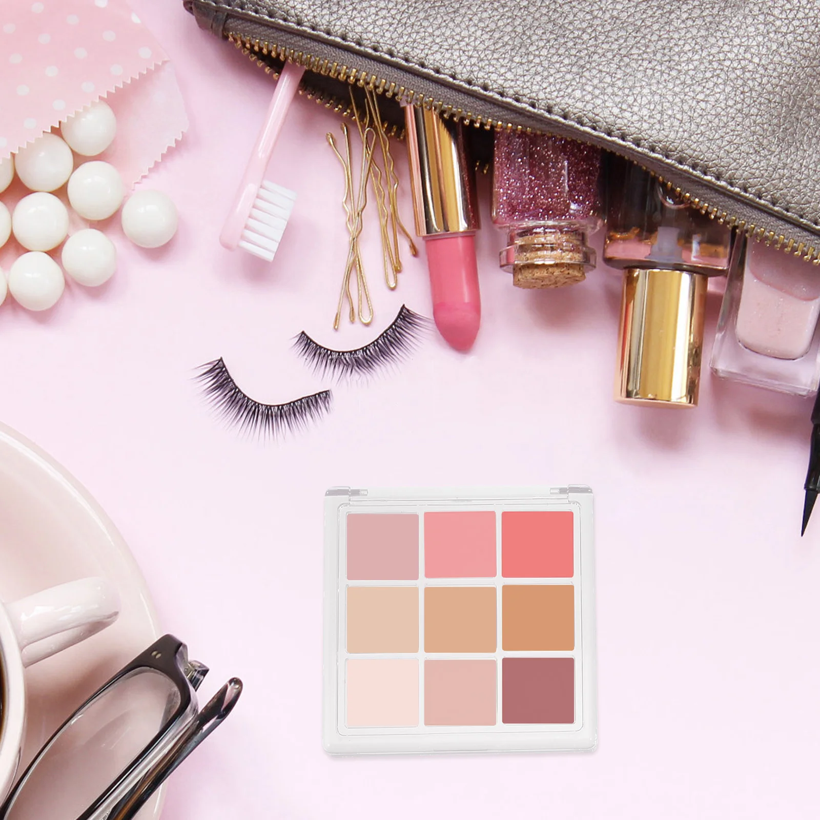 4Pcs Transparent Eyeshadow Palettes Empty Makeup Box for Eyeshadow Pans Blush Highlighter Foundation Storage Travel