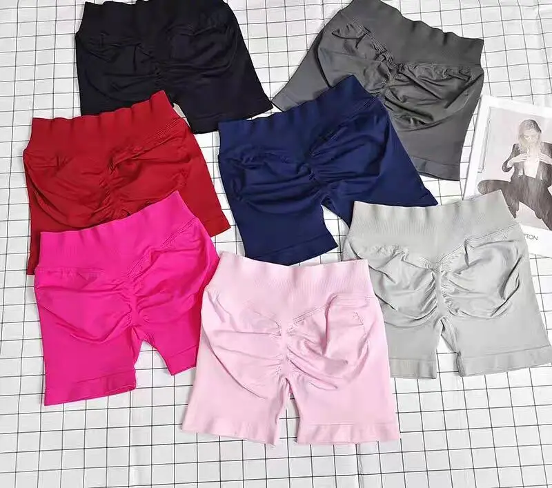 

Seamless Shorts 4.5 Gym Shorts Women Fitness Sports Low Ribbed Band Workout Scrunch Butt Yoga Booty Running Short Pants