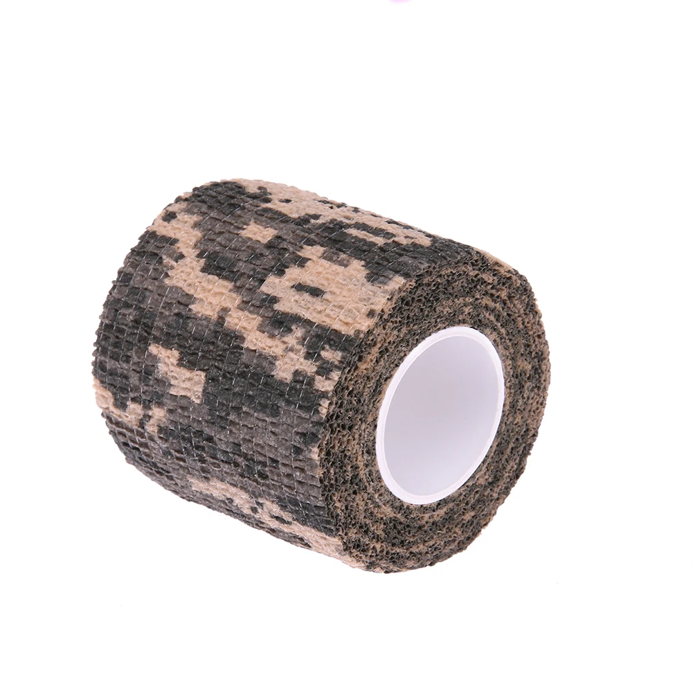 1-5pcs Outdoor Self-adhesive Camo Tape Blind Bandage Non-woven Protective Hunting Camouflage Blind Tape Waterproof Wraps