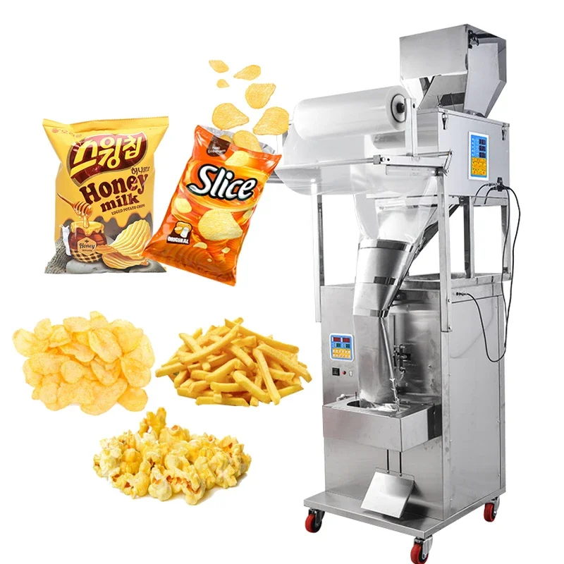 

Fully Automatic Vertical Potato Chips Packaging Machine With Nitrogen Banana Chips Plantain Chips Filling Packing Machine