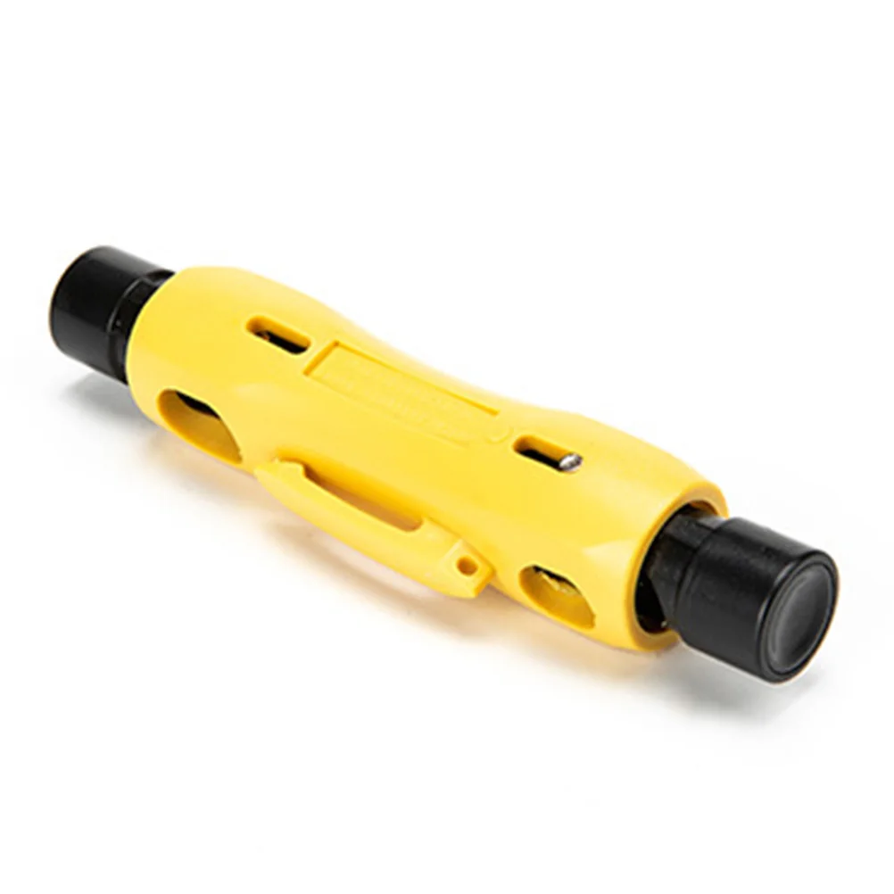 

Yellow Wire Stripper Built-in Spring for Easy Stripping and Trimming Coaxial Compression Tool Fitting Crimper Gear