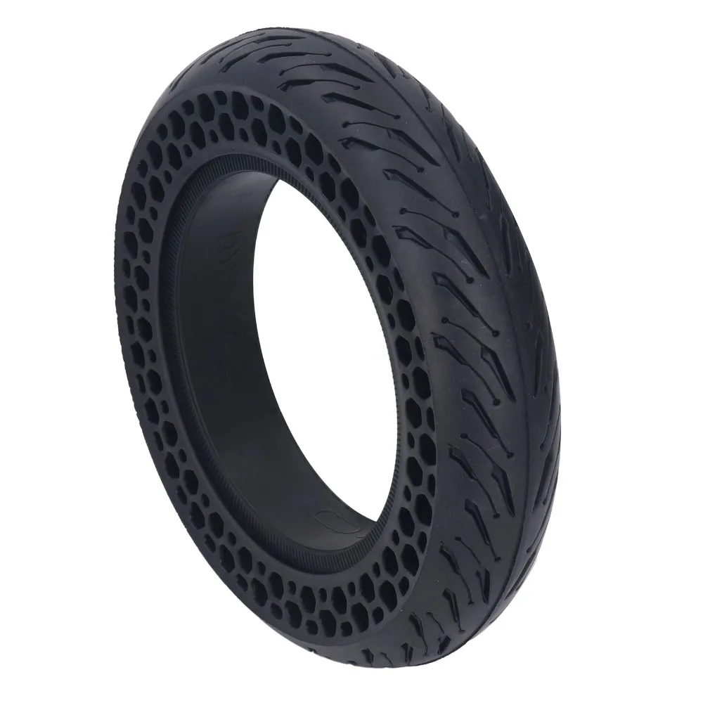 10x2.125F Electric Scooter Solid Tire Solid Tire Rubber Electric Scooter Tubeless Tire Black Electric Scooter Replacement Tire