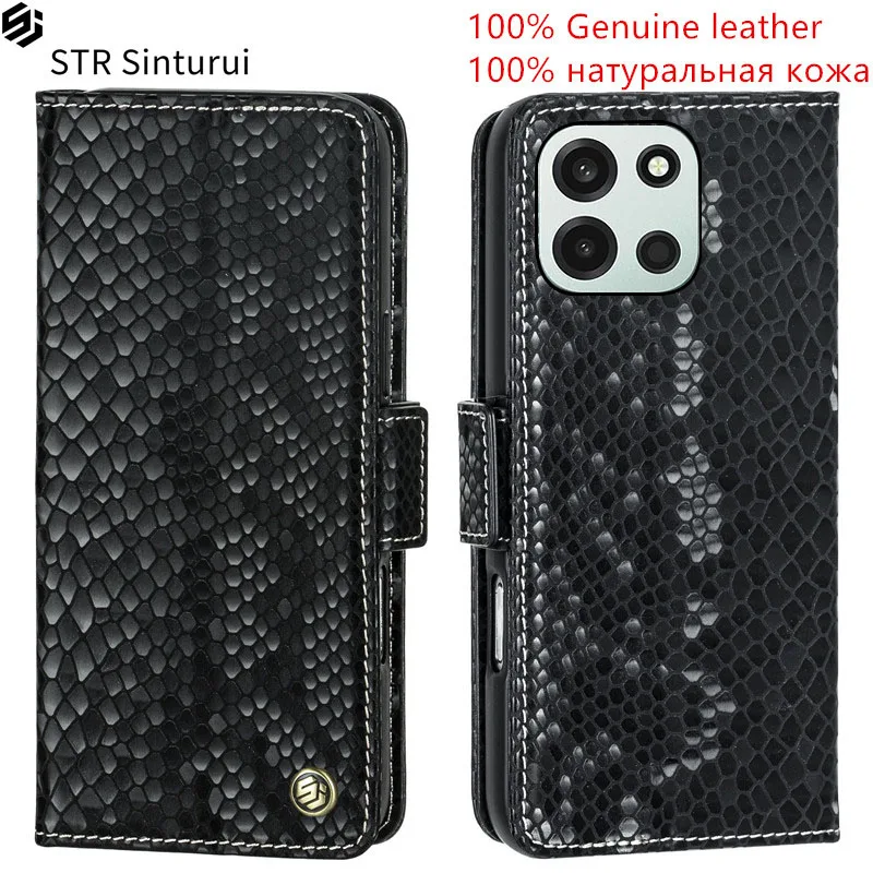 

STR 100% Genuine relief pattern leather Magnetic skin card Slot Wallet Cover For OnePlus Turbo 6 6V Flip shockproof phone Case