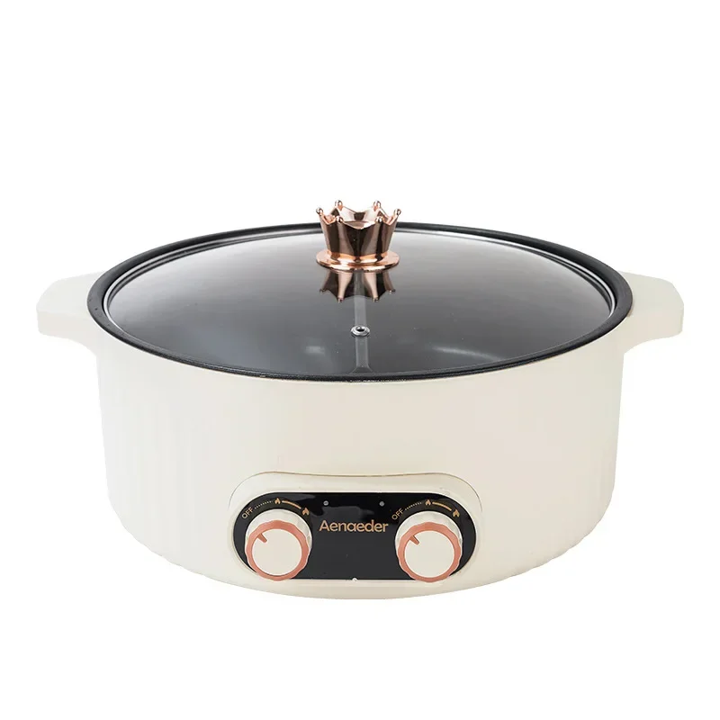 pot, household multi-functional electric heating pot 7L large-capacity integrated, dormitory non-stick electric cooking pot