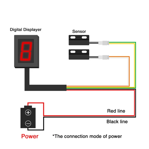 Imagen 2 del producto Alconstar-Indicador de marchas Digital para motocicleta, Sensor de palanca de cambio de 6 velocidades, Universal, imán fuerte, ultrafino
