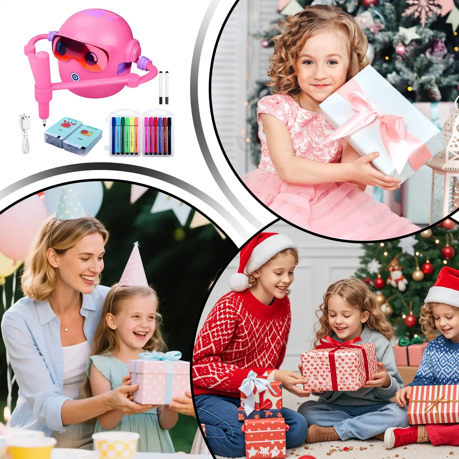 روبوت رسم ذكي ألعاب تعليمية تعليمية آلة رسم تعليمية تفاعلية للأطفال الأولاد والبنات وحفلات الأطفال