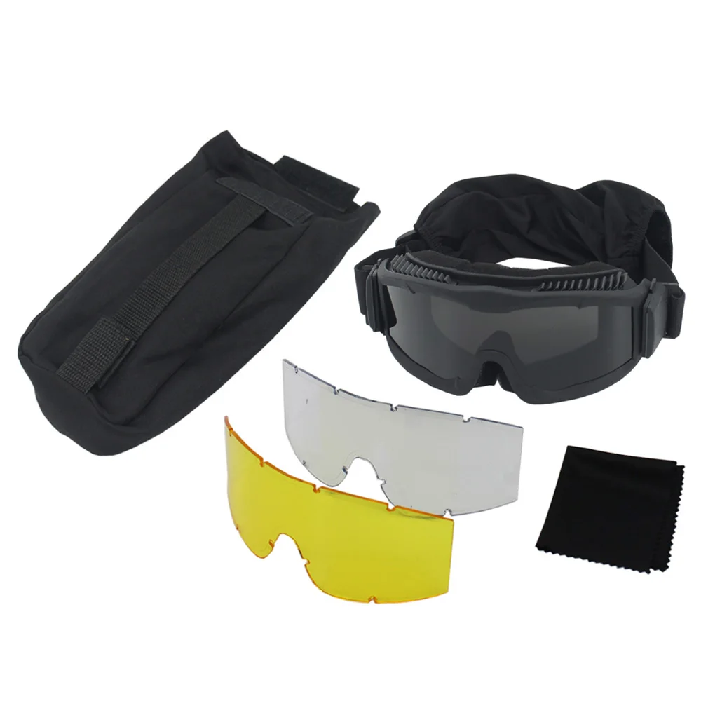 VULPO-Windproof Tactical Goggles para Airsoft Paintball Shooting, óculos anti-nevoeiro para caminhadas e montanhismo