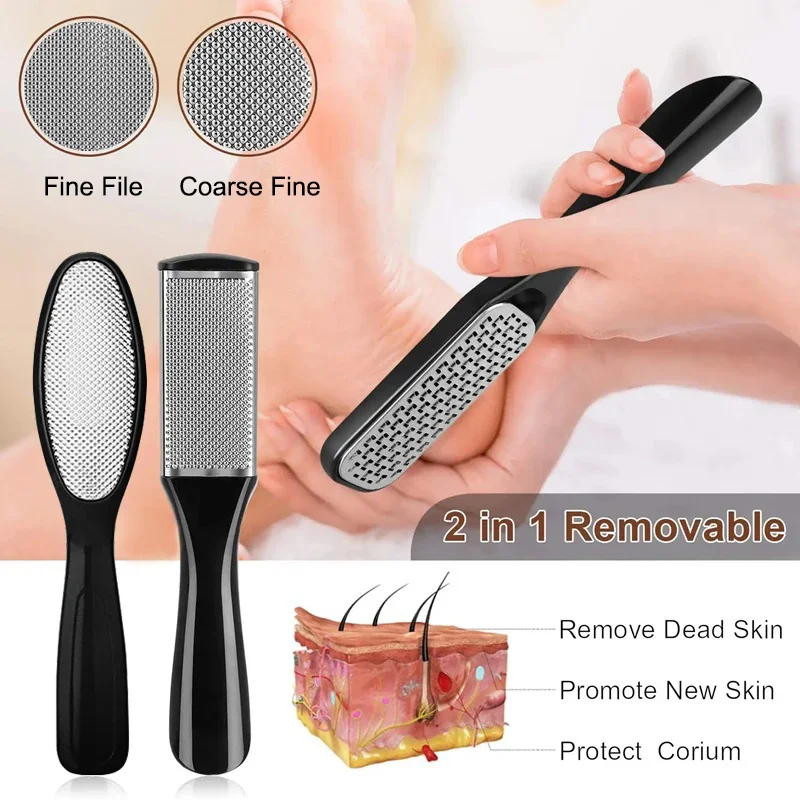 27PCS Foot Care Tool Pedicure Manicure Kit Set Stainless Steel Peeling Exfoliating Callus Dead Skin Remover Foot Scrubbing Brush