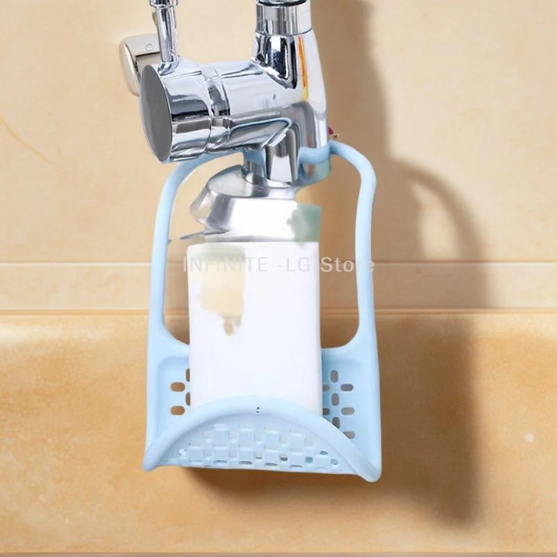 

Flexible Sink Caddy Non-Slip Drainage Organizer Fits Any Sink Wall Faucet Easy To Clean Durable Material