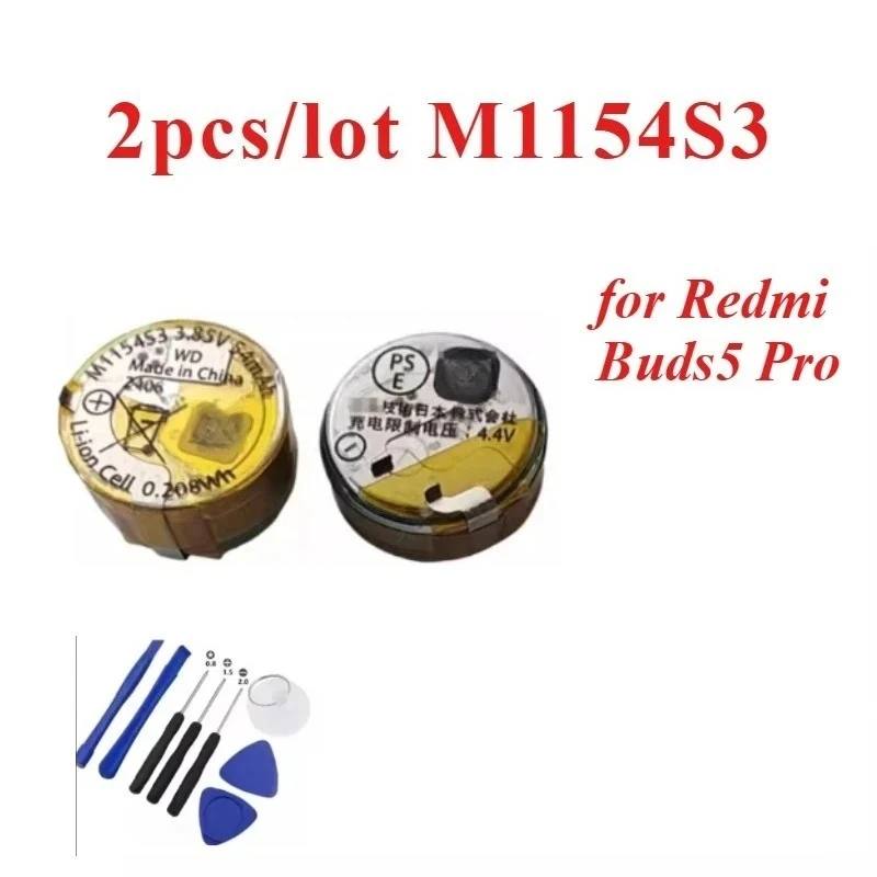 2pcs/lot M1154 S3 Capacitors for Redmi Buds 5 Pro Replacement Battery M1154S3 Integrated Circuit Chip