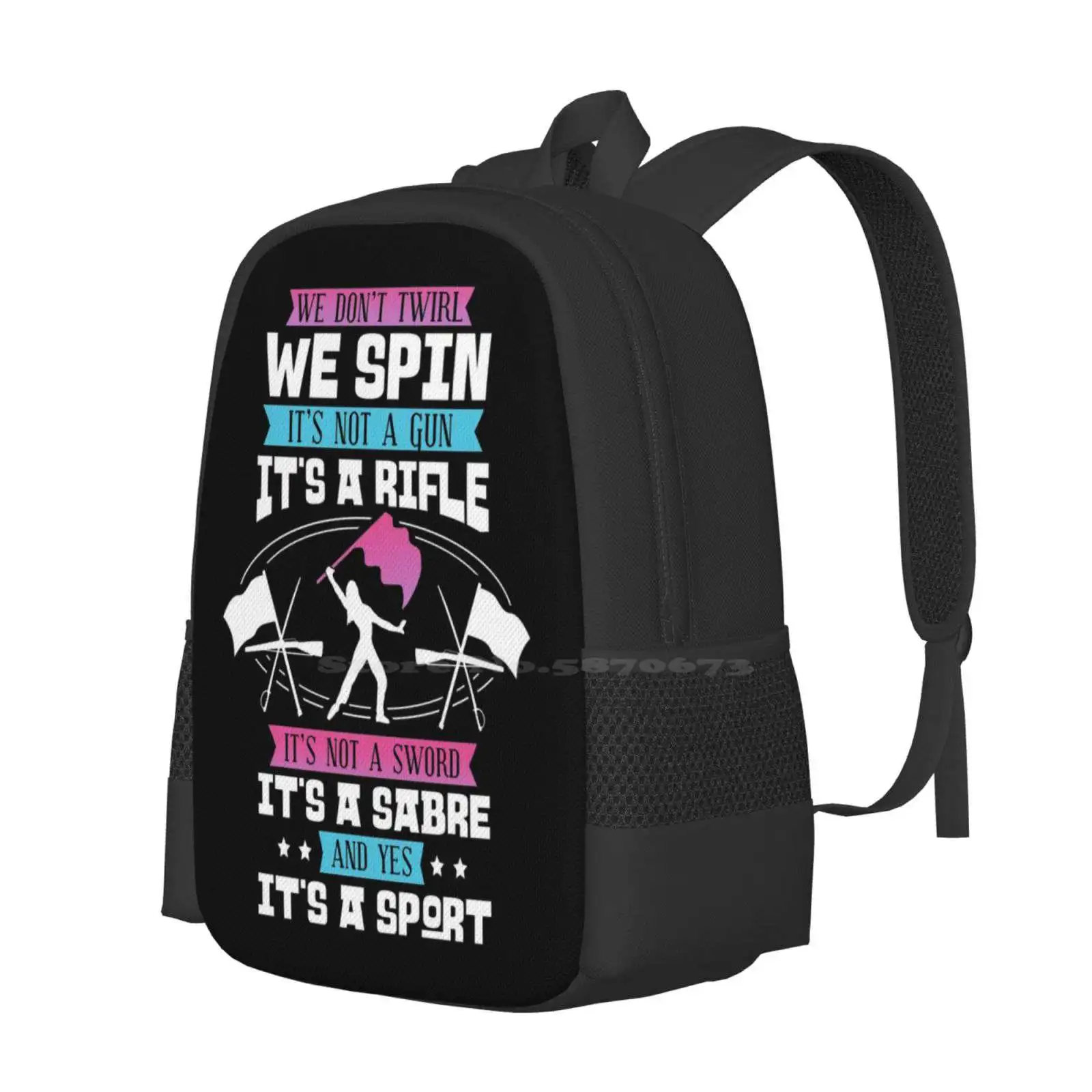 Color Guard Design, Band Gift, Marching Design Design Hot Sale Schoolbag Backpack Fashion Bags Rifles Color Guard Design School