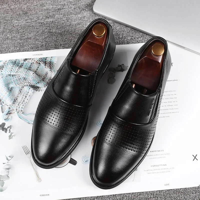

Men's Shoes Classics Business Dress Shoes Breathable Hollowed Out Leather Shoes for Men Casual Driving Shoe Pointed Toe Loafers