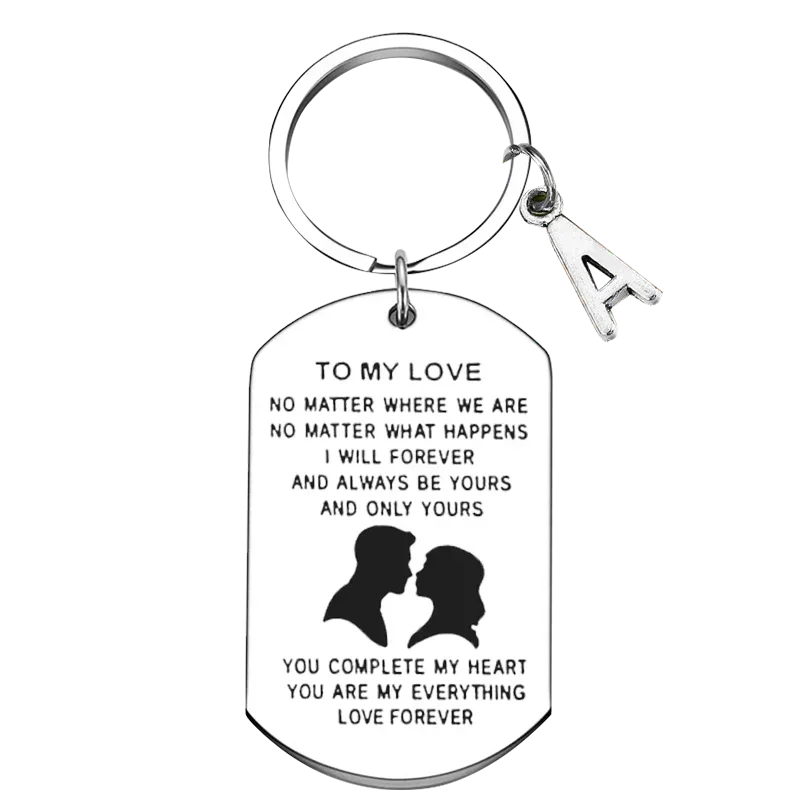 Cute Valentine Gifts Keychain Pendant to My Love Key Chains No matter where we are i will forever and always be yours