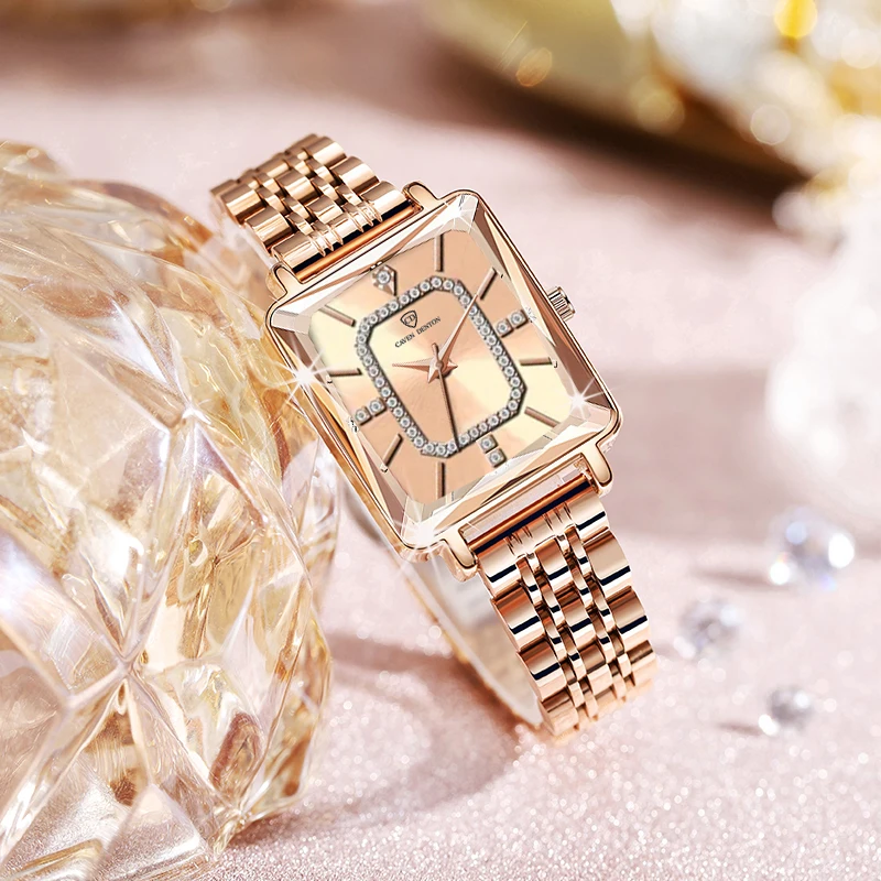 New style steel band waterproof ladies watch fashion diamond watch temperament female watch quartz watch