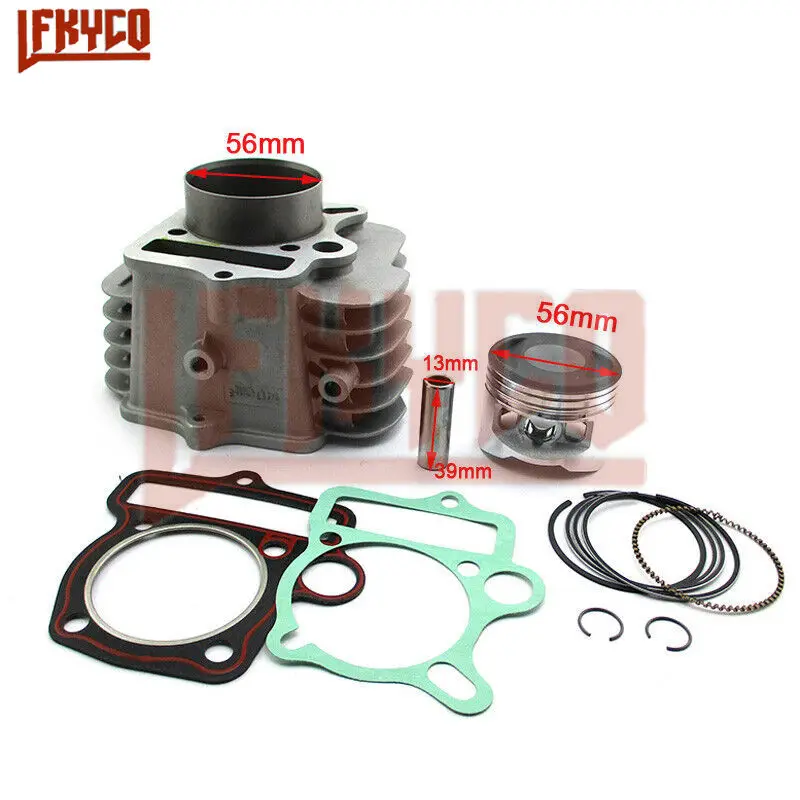 Motocykl 56mm Zestaw uszczelek pierścienia tłokowego cylindra silnika Silnik do YinXiang YX140 YX 140 140CC Thumpstar Dirt Pit Bike ATV Equip