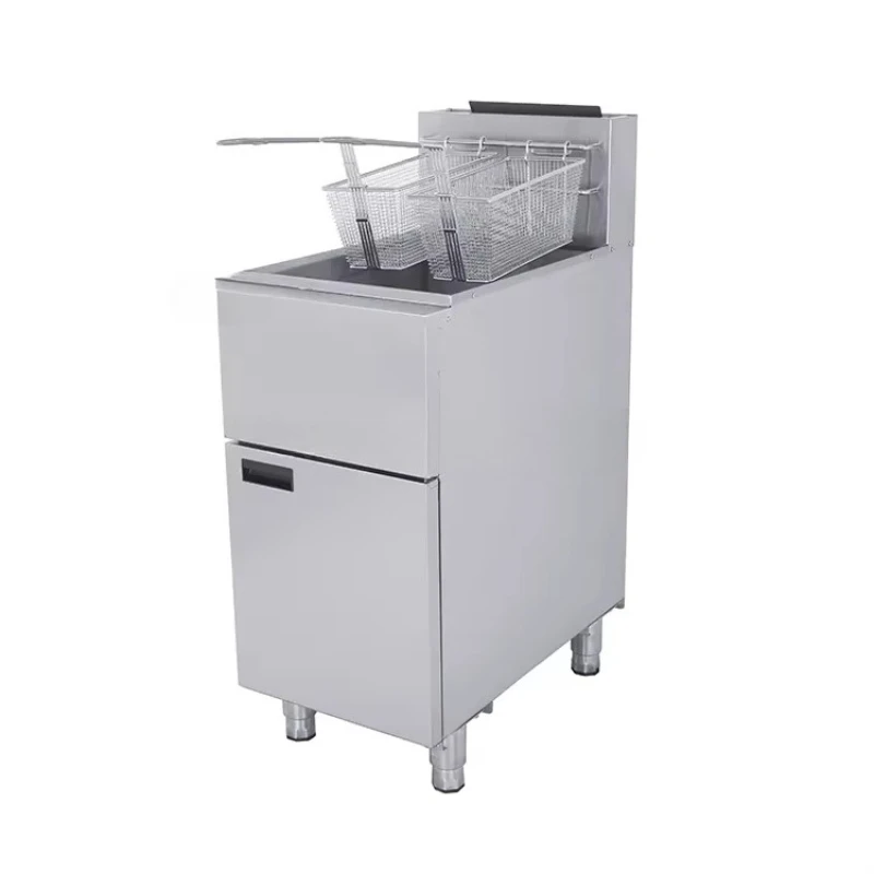 Fritadeira de aço inoxidável máquina de fritar de alta eficiência para cozinhas comerciais