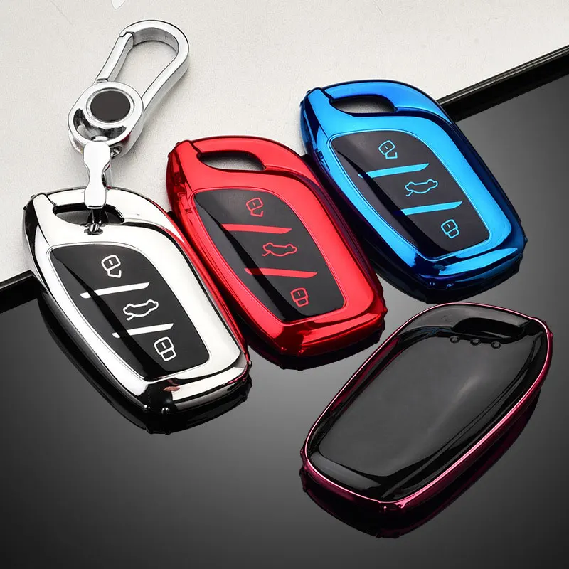 

Car Remote Key Case Cover Protective Shell Key chain TPU for Roewe i5 19 i6/RX5MAX RX3 MG hs car keybag EZ electroplat fashion