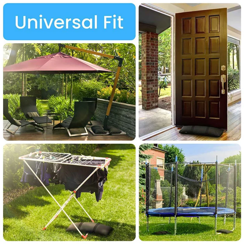 PORK-Umbrella Base Weights Outdoor Fillable Sandbags Weatherproof Patio Furniture Weights For Umbrella Stand For Garden 8Pcs