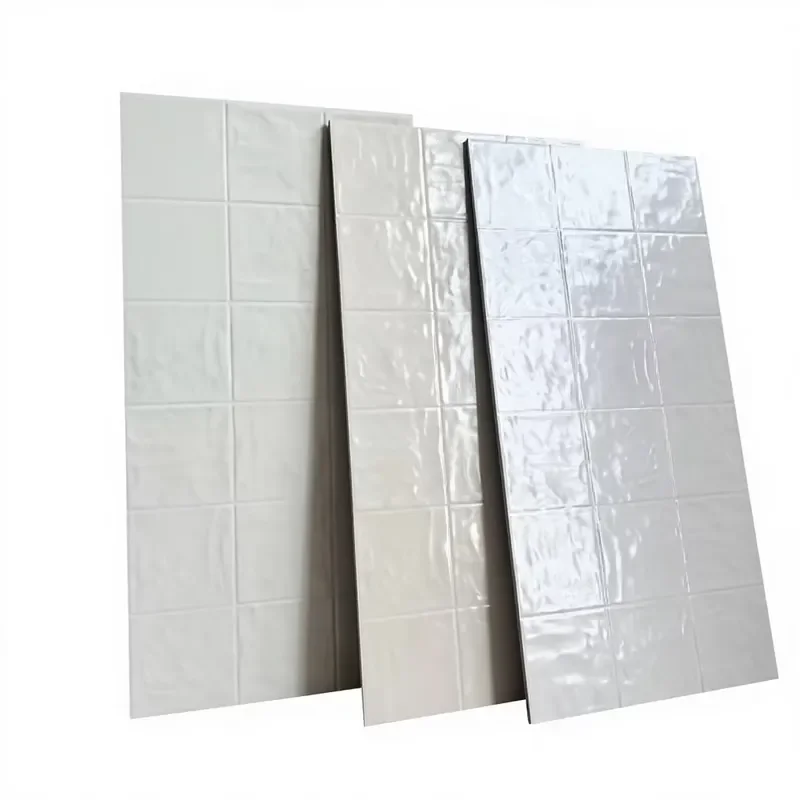 for  French All Porcelain Retro Pearl Glaze Wear Resistant Bathroom Kitchen Grid Wall Tile Shell Pearlescent Milky White