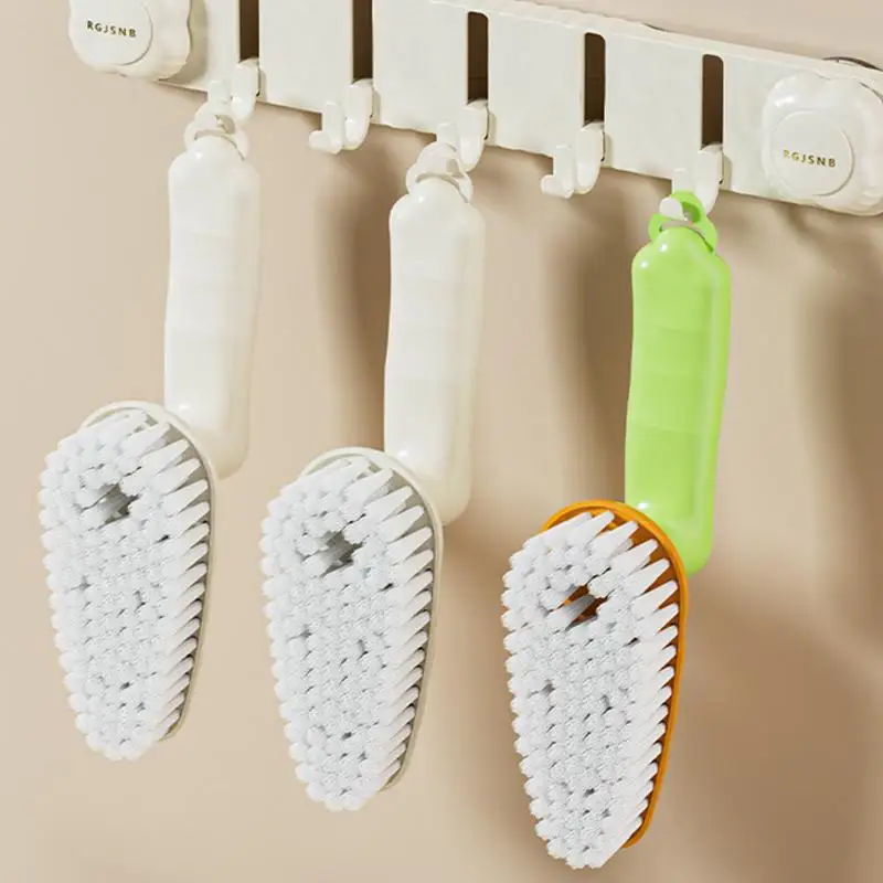 Brosse à chaussures 2 en 1 avec distributeur de liquide, brosse de nettoyage rotative à Long manche, brosse à chaussures remplie de liquide