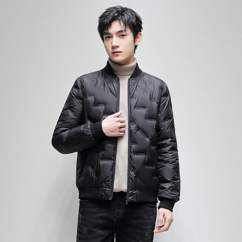 

Высококачественная уличная куртка для фитнеса и бега, высококачественная ламинированная куртка с перьями, удобная и дышащая мужская теплая бейсбольная куртка