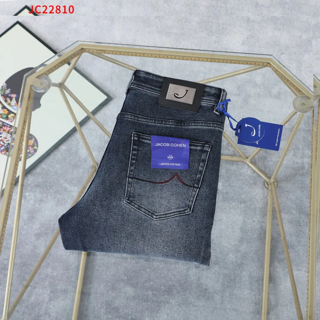 OECHSLI Jeans in cotone spesso da uomo 2025 Autunno Inverno nuovo ricamo caldo di alta qualità Moda dritto all'aperto taglia 30-42 Pantaloni