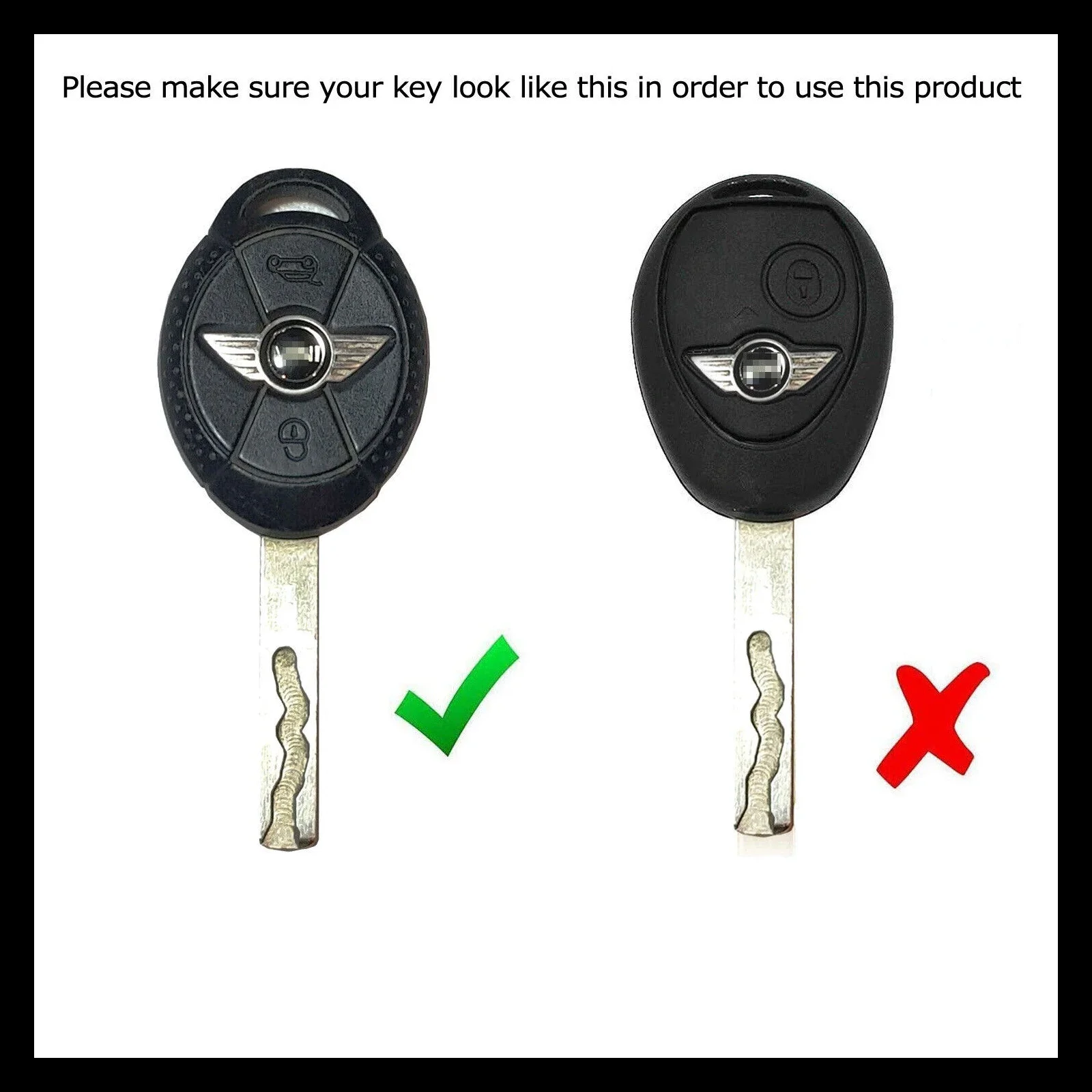 Soft Silicone Carbon Fiber Key Fob Shell Cover Case Key Frame Holder For MINI Cooper MK1 R50 R52 R53 2002 2003 2004 2005 2006