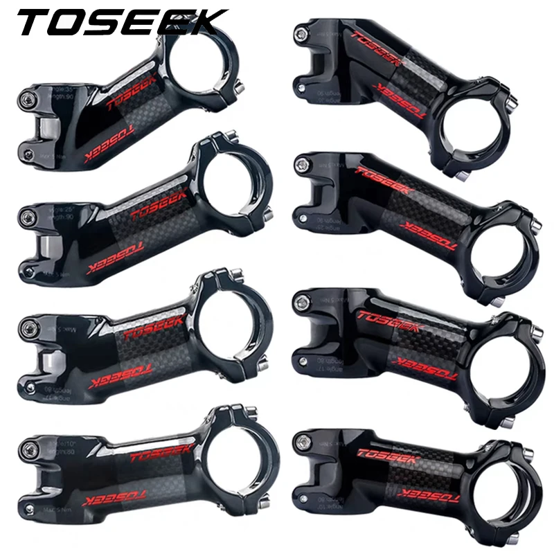 

Toseek Stem 10/17/25/35 Degree Bicycle Handlebar Stem Ultralight 31.8MM MTB Power 60/70/80/90/100/110MM Bike Table
