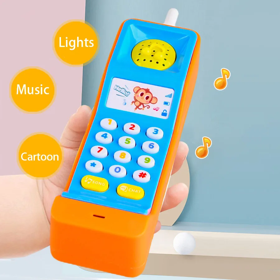 Cartoon Simulation Big Brother Toys Mobile Phone Simulation Call With Light Music Retro Mobile Phone Puzzle Early Education Toys