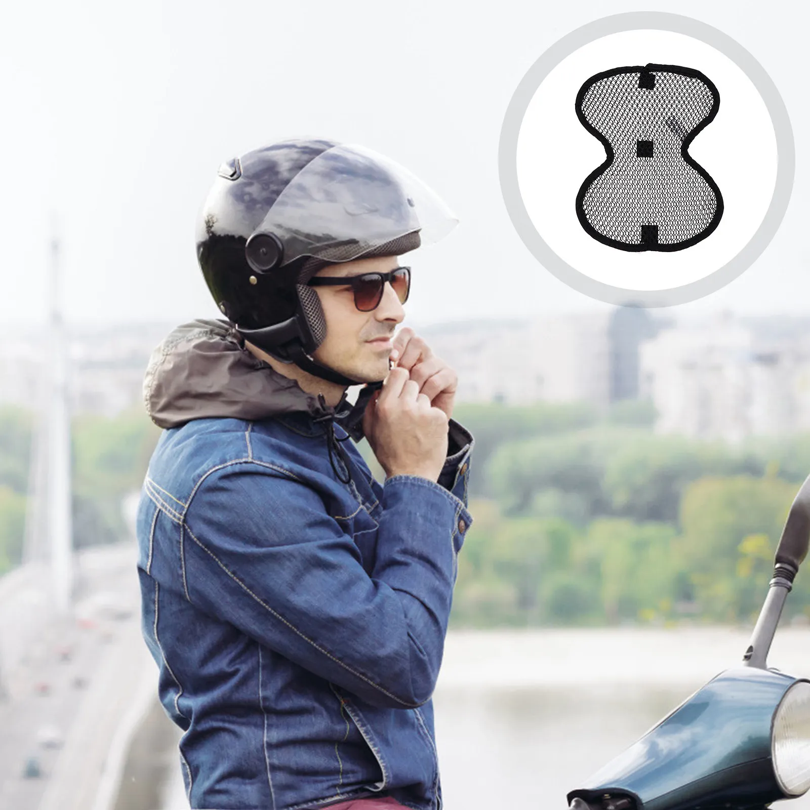 

2 шт. велосипедных сеток из высокоэластичного дышащего текстильного материала, без запаха, с вибропоглощающими свойствами, для мотоциклов