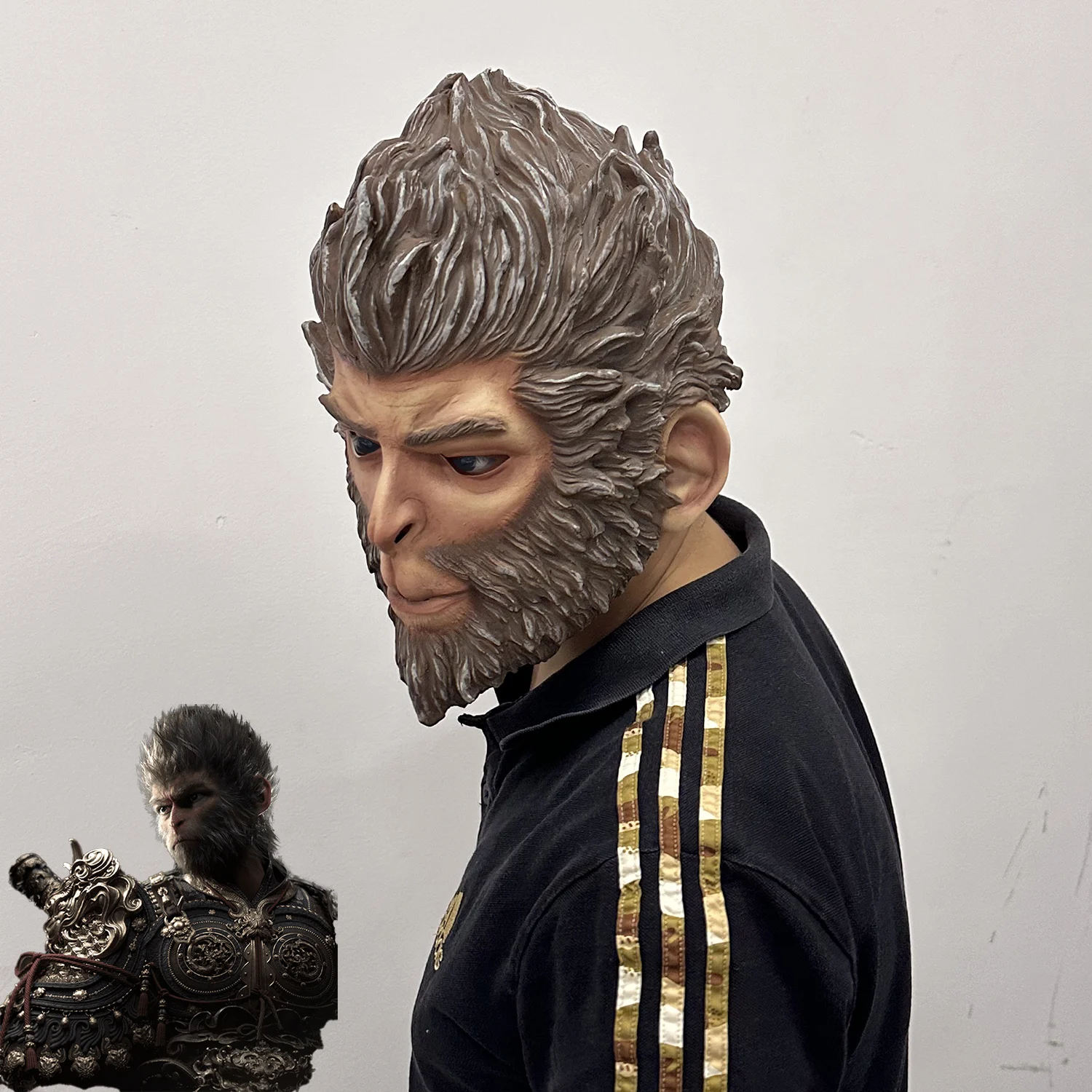 Black Myth: Wukong Masks And Gold Hoop Headwear Halloween costume props accessories Adult style Superior Quality